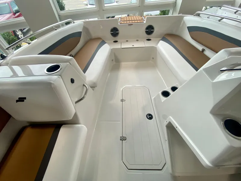 Slide: The Image of 2026 Starcraft SVX 171 boat interior with spacious seating and modern design. - 12