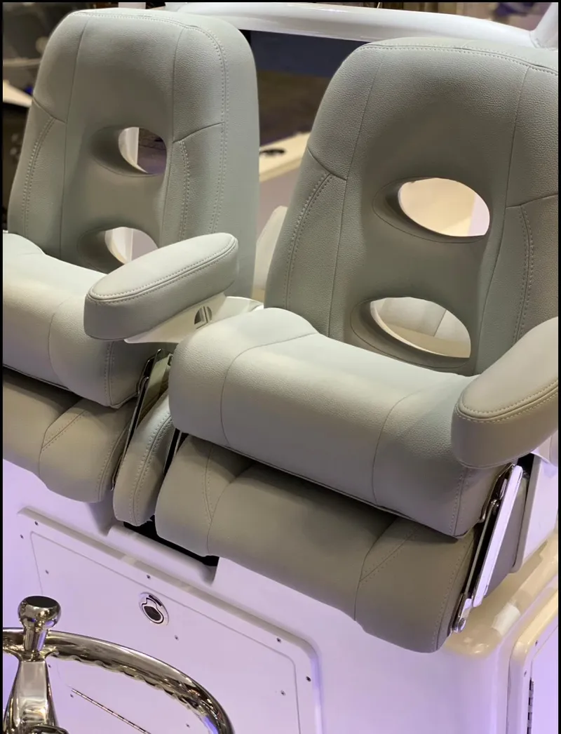 Slide: The Image of 2025 Cape Horn Yachts 32 XS luxury seating with modern design and comfort. - 11