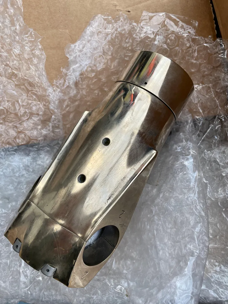 Slide: The Image of Stainless steel boat part for Jeanneau 52.2, 2000 model, on bubble wrap. - 18