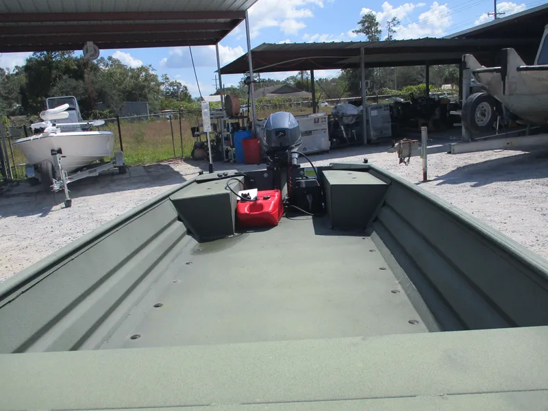 Slide: The Image of 2022 Alweld 1542 MARSH LF boat in outdoor storage area. - 6