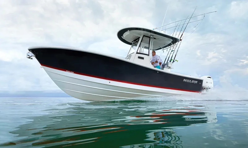The Image of 2024 Regulator 23 Center Console boat cruising on open water. - 0