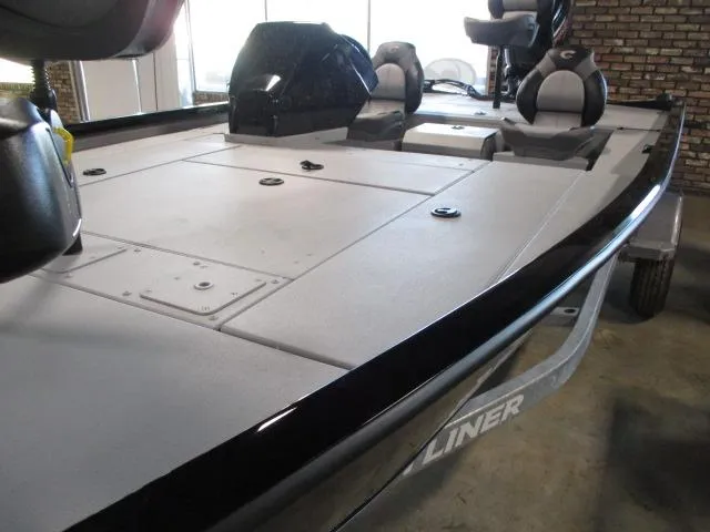 Slide: The Image of 2024 Crestliner CXFC18 fishing boat with spacious deck and seating. - 3