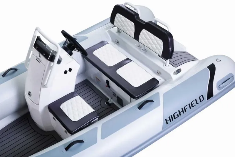 Slide: The Image of 2026 Highfield Sport 330 inflatable boat with sleek seating and modern design. - 6