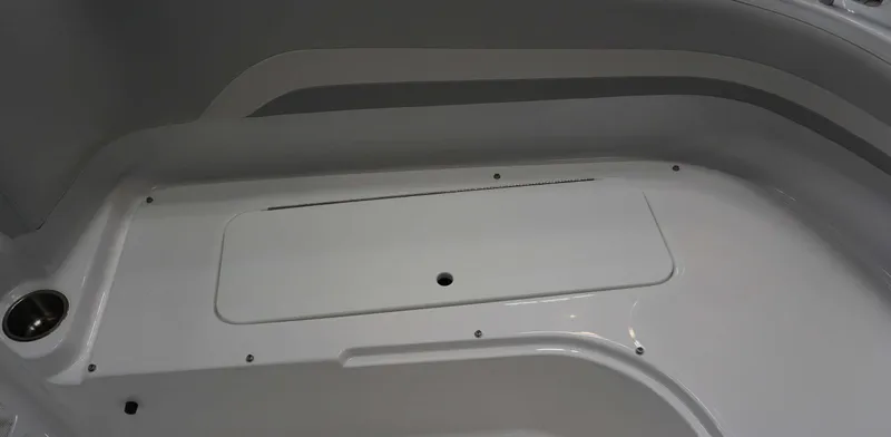Slide: The Image of 2024 Hurricane 231 SS boat interior storage compartment. - 23