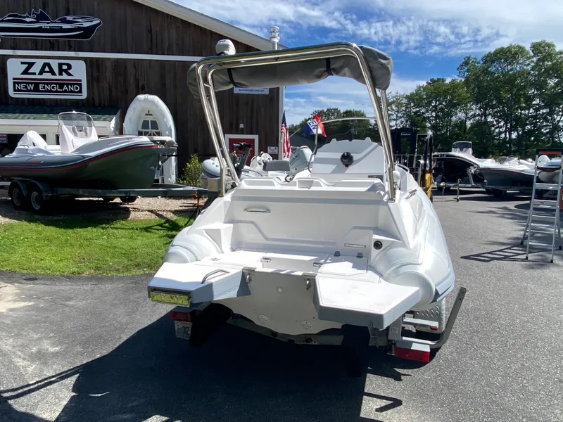 Slide: The Image of 2024 Zar Formenti 49 SL boat on display at Zar New England dealership. - 9
