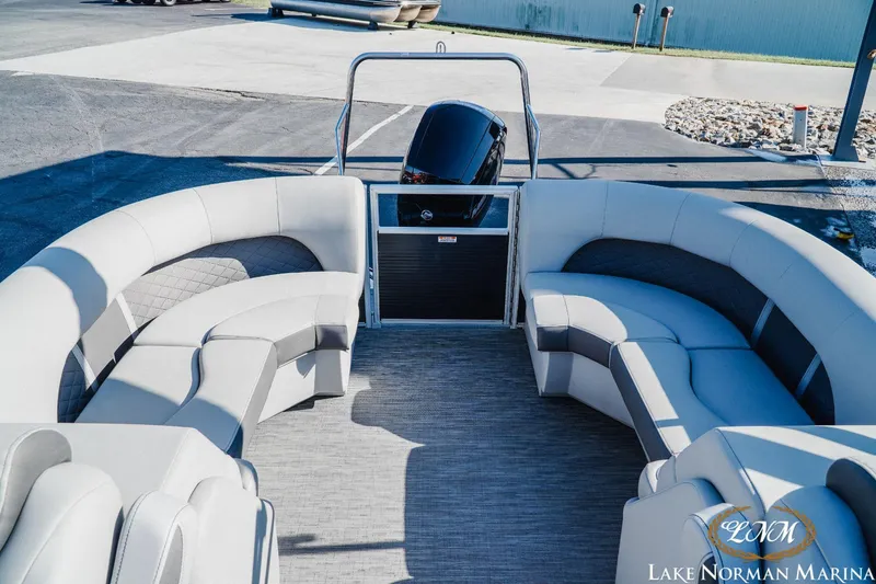 Slide: The Image of 2023 Bennington 23LSR pontoon boat interior at Lake Norman Marina. - 16
