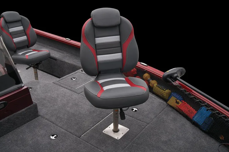 Slide: The Image of 2024 Ranger VS1682SC Angler boat interior with cushioned seats. - 13