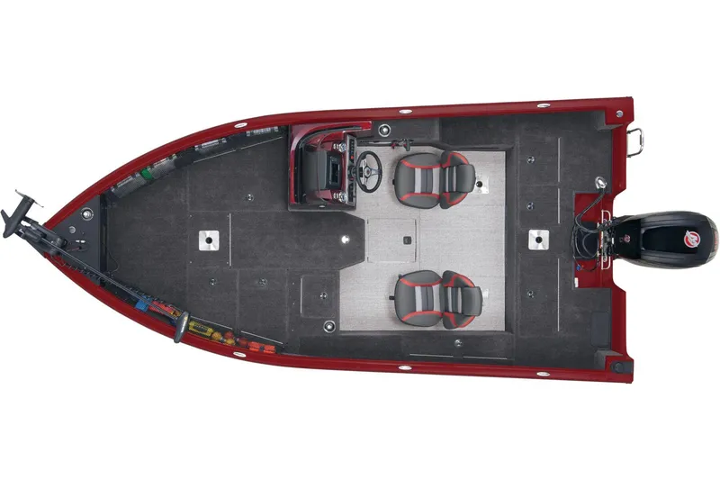 Slide: The Image of Top view of 2024 Ranger VS1682SC Angler fishing boat with dual seats. - 4