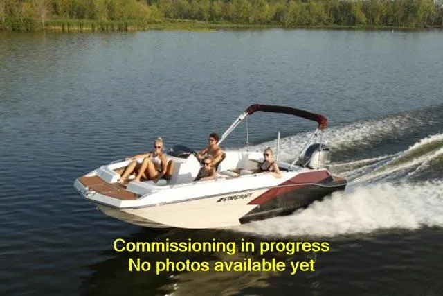 Slide: The Image of 2024 Starcraft SVX 211 OB boat cruising on a lake with passengers. - 3