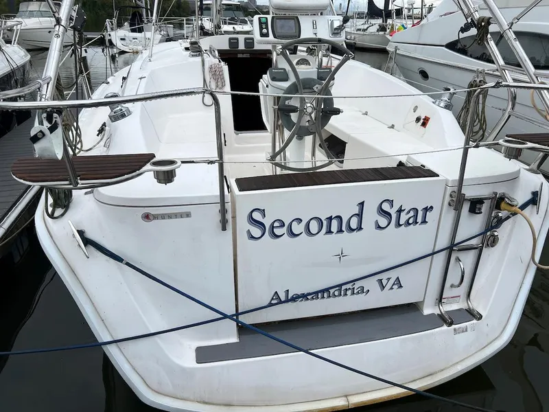 Slide: The Image of 2014 Marlow-Hunter e33 sailboat Second Star docked in Alexandria, VA. - 2