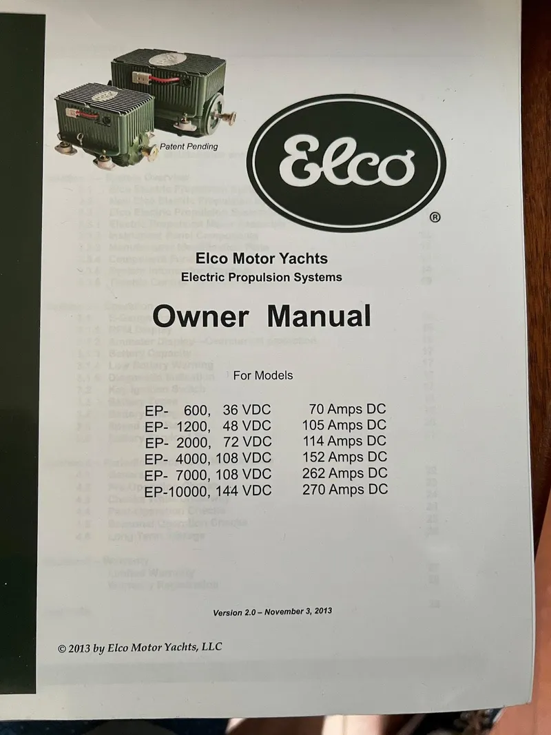 Slide: The Image of Elco Motor Yachts Owner Manual for Electric Propulsion Systems, Marlow-Hunter e33 2014. - 21