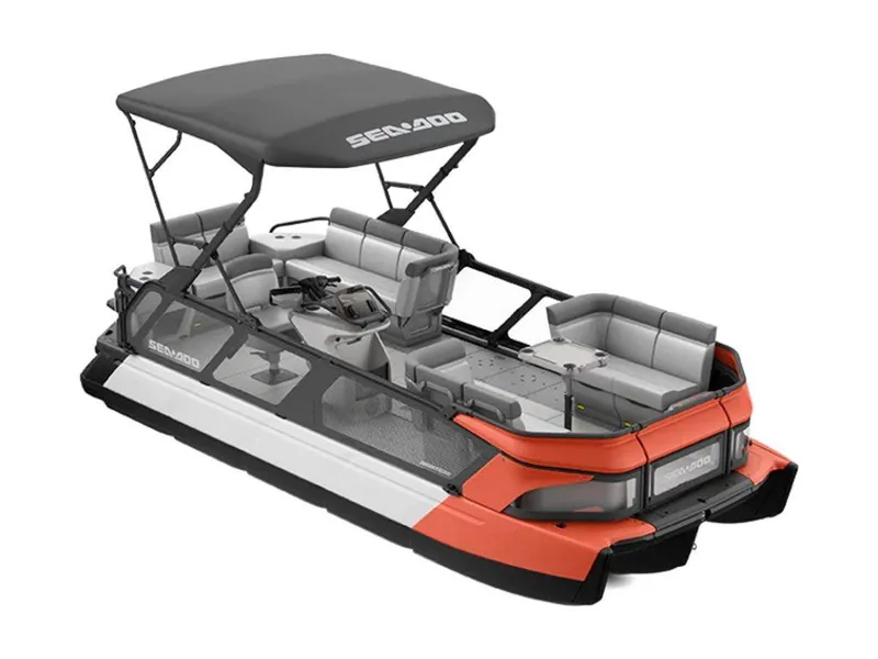 The Image of 2024 Sea-Doo Switch® Cruise 21 - 170 hp pontoon boat with canopy and seating. - 1