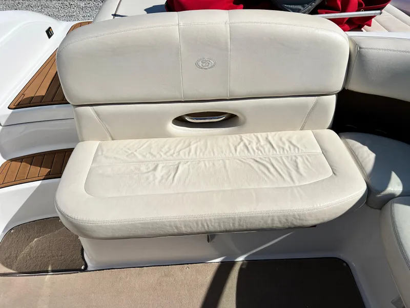 Slide: The Image of 2009 Cobalt 222 boat with beige leather seating. - 26