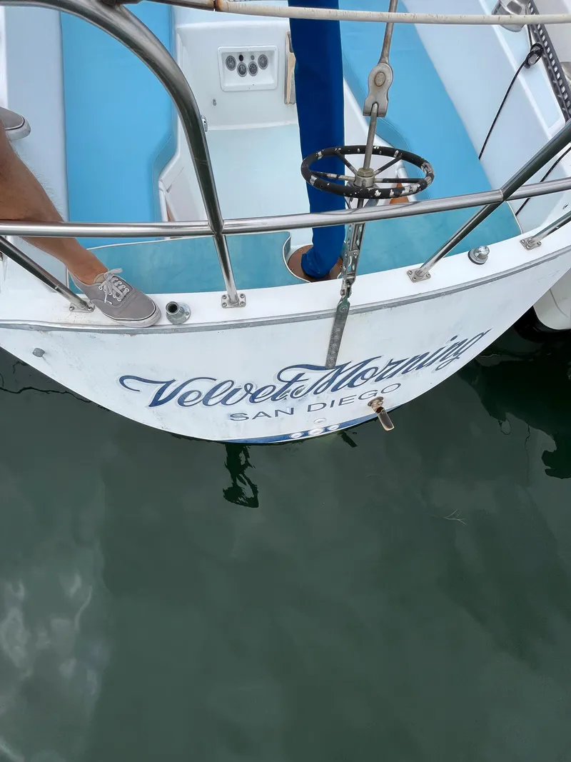 Slide: The Image of 1979 Ranger Yachts 30 sailboat named Velvet Morning docked in San Diego. - 10