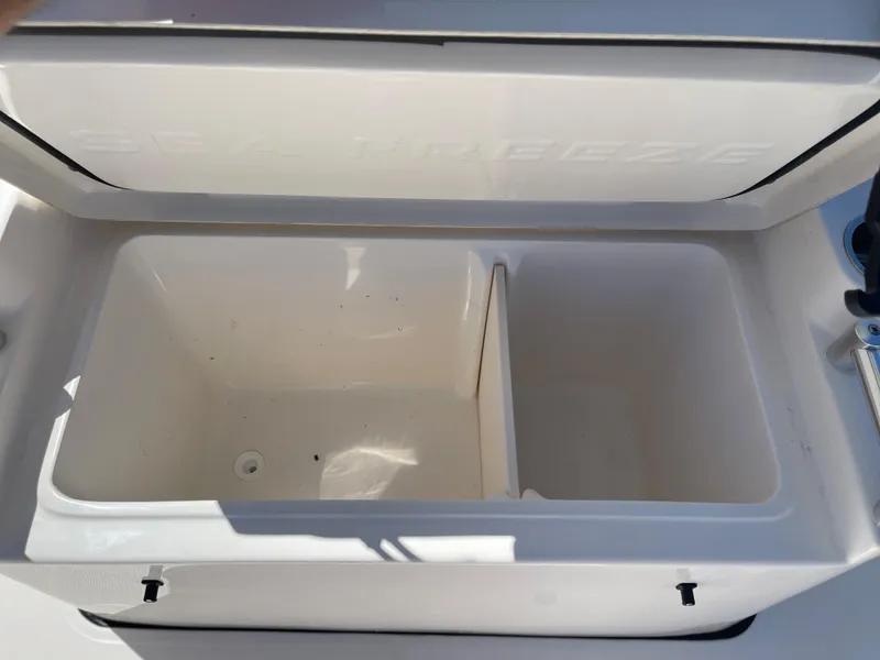 Slide: The Image of 2024 Sea Born LX 26 boat cooler with dual compartments. - 12