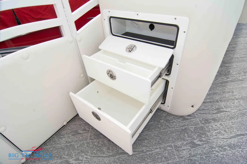 Slide: The Image of 2023 JC NEPTOON 27 TT SPORT boat storage drawers open on deck - 15