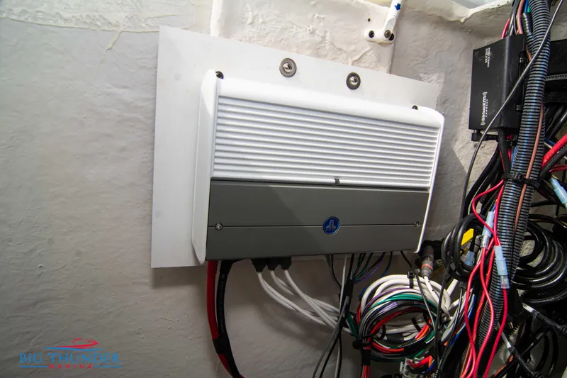 Slide: The Image of Electrical panel and wiring in a 2023 JC NEPTOON 27 TT SPORT boat. - 46