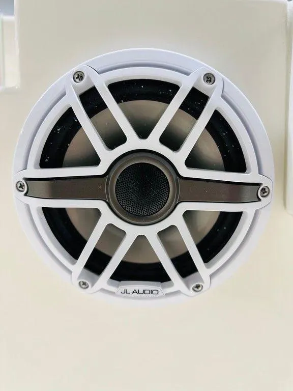 Slide: The Image of JL Audio speaker on 2024 Cobia 240 CC boat. - 7