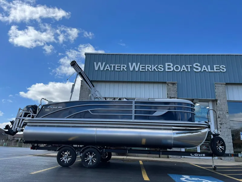 Slide: The Image of 2024 Lowe SS 210 pontoon boat at Water Werks Boat Sales dealership. - 25