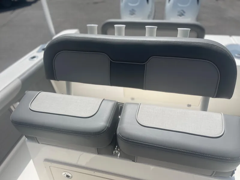 Slide: The Image of 2024 Sea Born LX 24 boat seating and rod holders. - 10