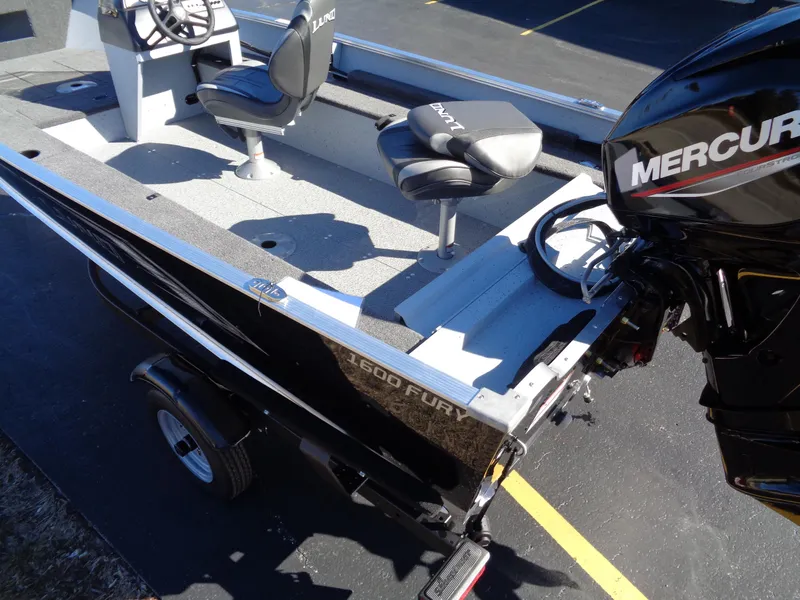 Slide: The Image of 2024 Lund 1600 Fury SS fishing boat with Mercury outboard motor. - 7