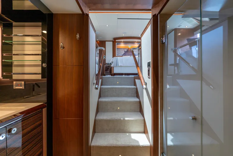 Slide: The Image of Ocean Alexander 100 Zephyr-Companionway to Master - 38