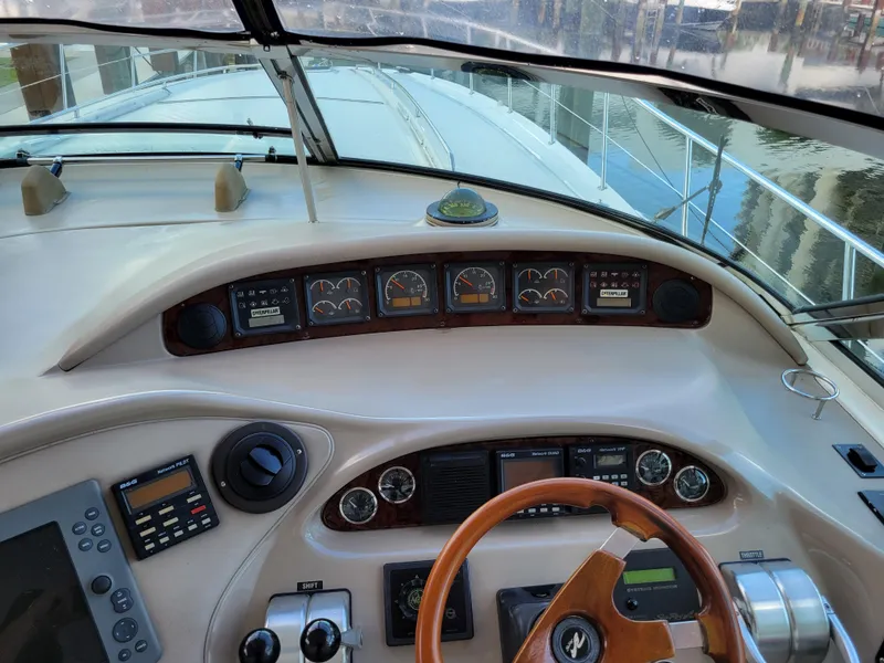 Slide: The Image of Control panel of a 2000 Sea Ray 540 Sundancer yacht. - 17