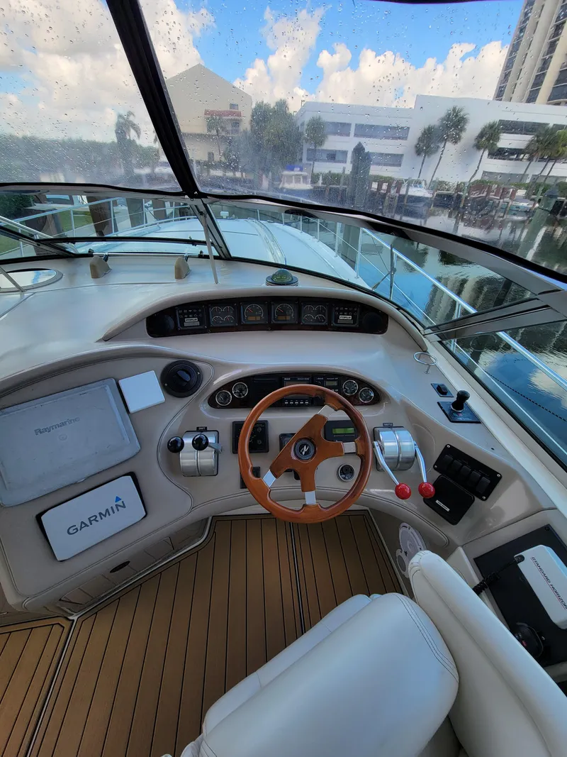 Slide: The Image of Helm of 2000 Sea Ray 540 Sundancer with Garmin navigation system. - 13