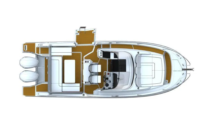Slide: The Image of Top view of 2024 Jeanneau Leader 9.0 WA S2 boat layout. - 6