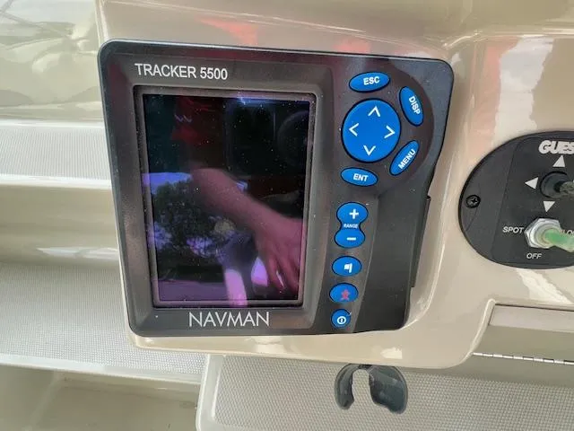 Slide: The Image of Navman Tracker 5500 GPS on 2005 Sea Ray 260 Sundancer boat dashboard. - 16