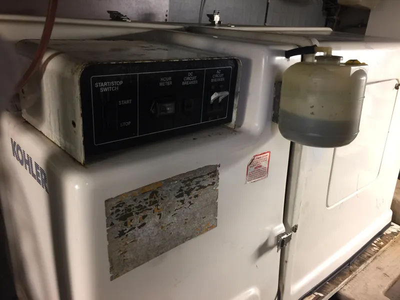 Slide: The Image of Kohler Generator in 1989 Viking 41 Sportfish Convertible. - 26