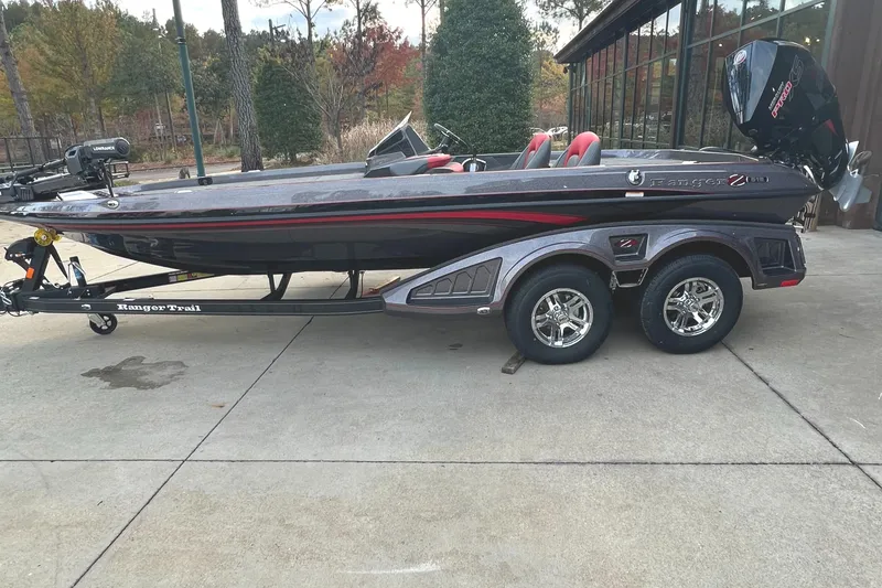 Slide: The Image of 2024 Ranger Z519 Ranger Cup Equipped boat on a trailer. - 0