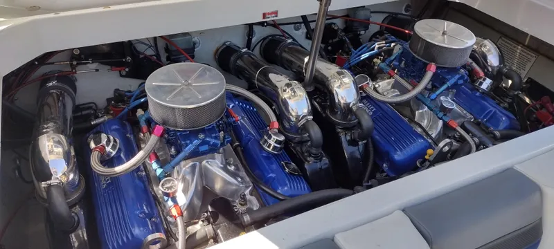 Slide: The Image of Twin engines of a 1991 Formula 272 SR1 boat. - 24