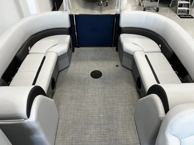 Slide: The Image of 2024 Bentley Pontoons Fish 223 Center Walk-Thru 3/4 Tube interior seating. - 13
