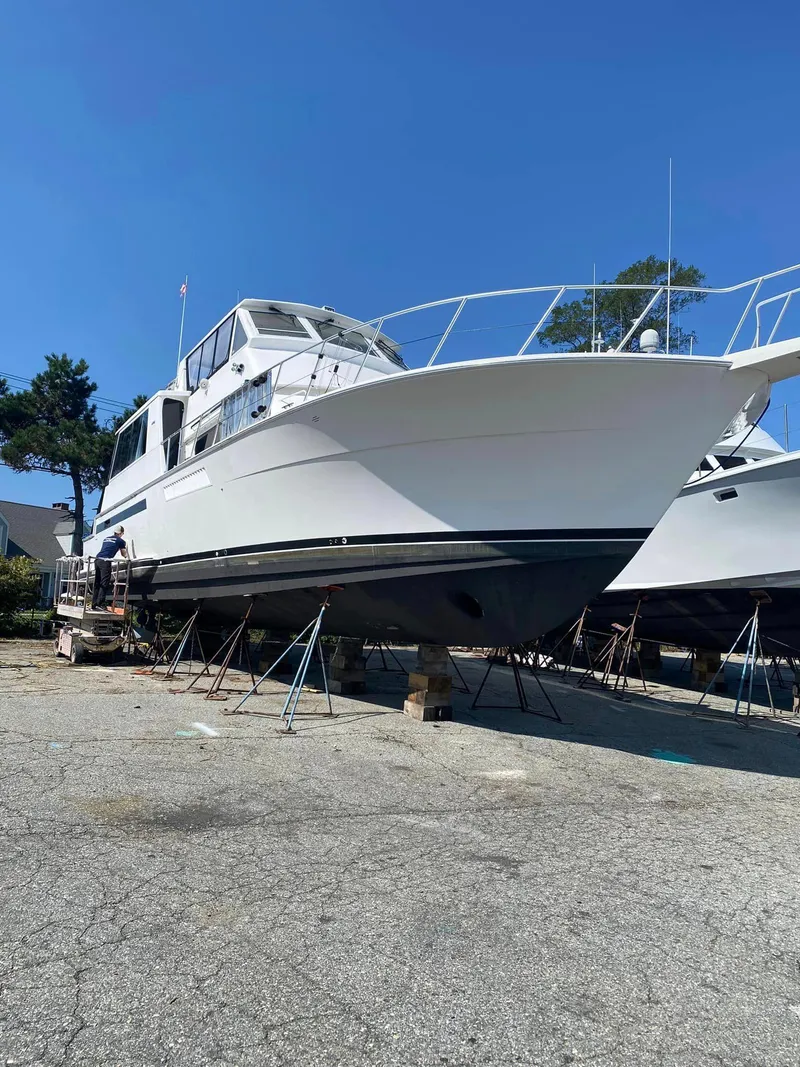 Slide: The Image of 1998 Viking 60 CMY yacht on dry dock for maintenance. - 3