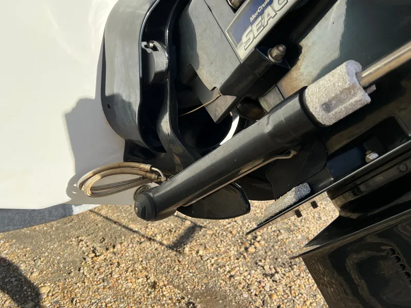 Slide: The Image of Close-up of 2013 Formula 270 Bowrider boat engine and propeller. - 13