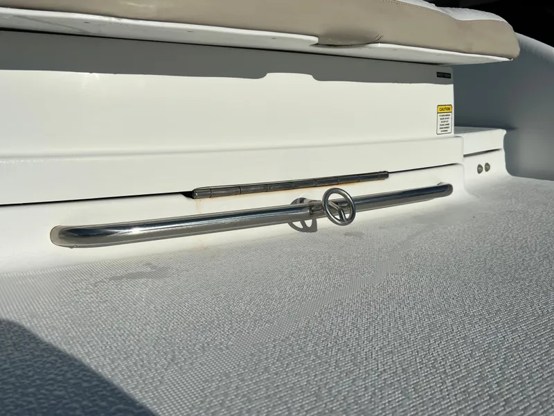 Slide: The Image of 2013 Formula 270 Bowrider boat interior detail with stainless steel handrail. - 15