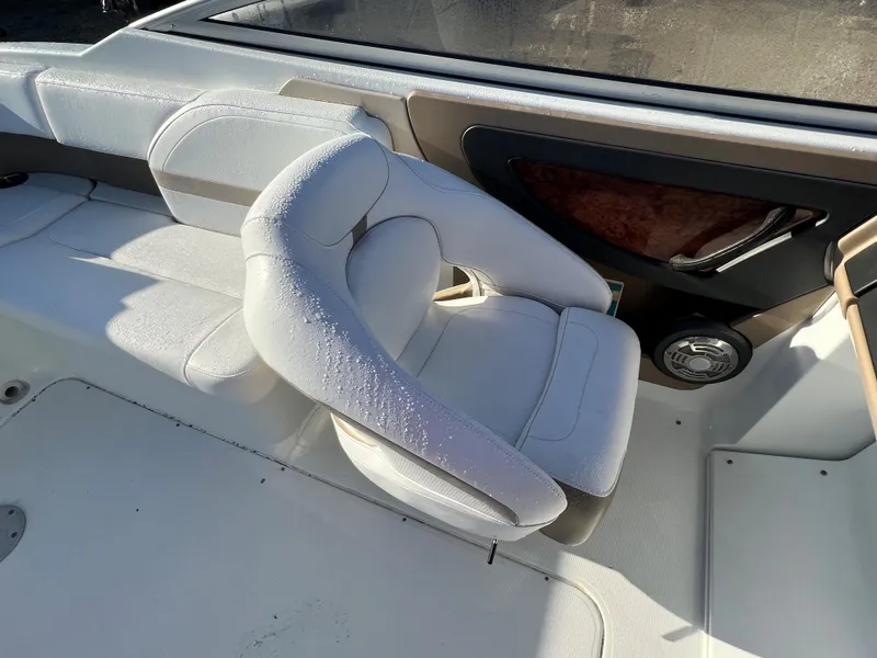 Slide: The Image of 2013 Formula 270 Bowrider interior seating with white upholstery. - 21