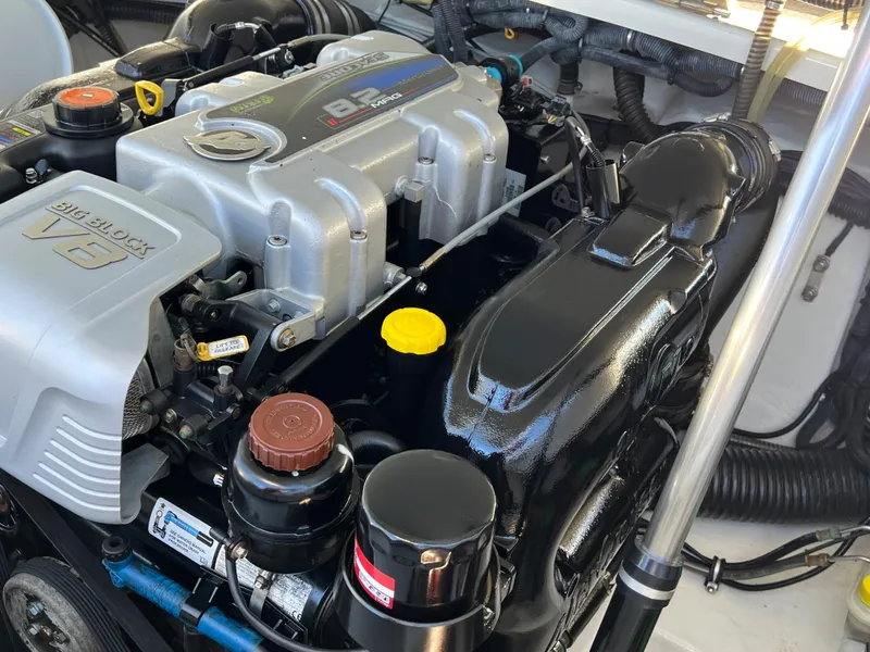 Slide: The Image of 2013 Formula 270 Bowrider engine compartment with a powerful V8 engine. - 32