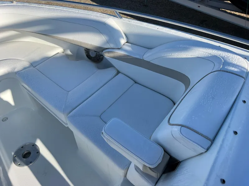 Slide: The Image of 2013 Formula 270 Bowrider white leather seating area. - 35