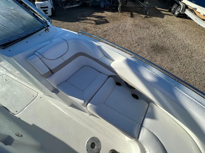 Slide: The Image of 2013 Formula 270 Bowrider boat interior with white seating. - 37