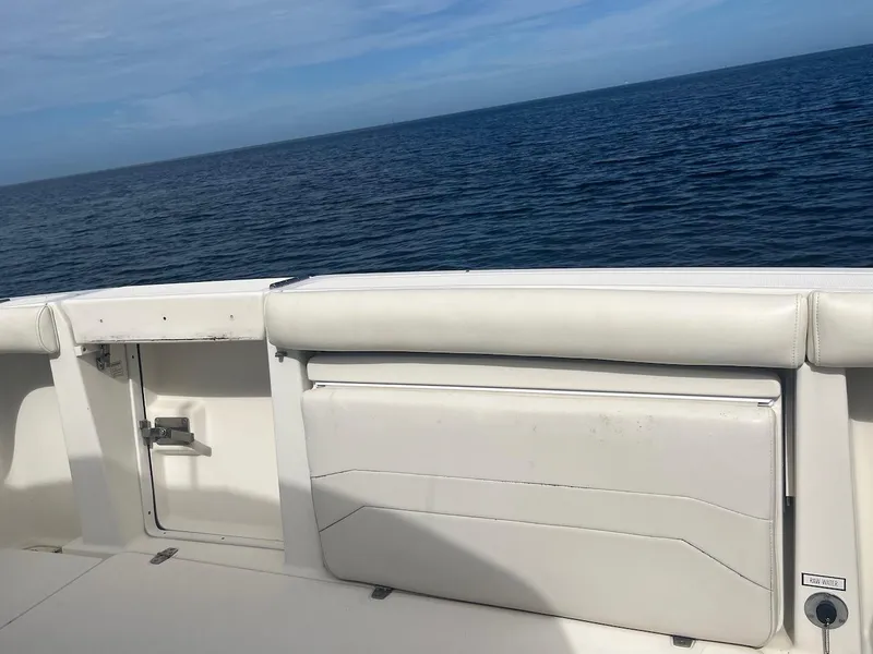 Slide: The Image of Pursuit 3000 Express 2000 boat deck with ocean view. - 4