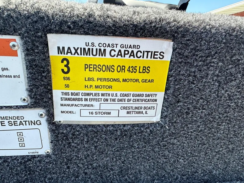 Slide: The Image of Crestliner 1600 Storm w/ 40HP Mercury Fourstroke! 2024 - 12