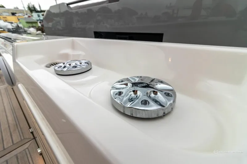 Slide: The Image of Close-up of the 2022 Windy SR44 SX yacht's deck fittings and details. - 47