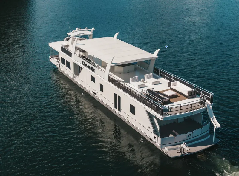 Slide: The Image of 2007 Sharpe 20 x 100 yacht cruising on calm water. - 4