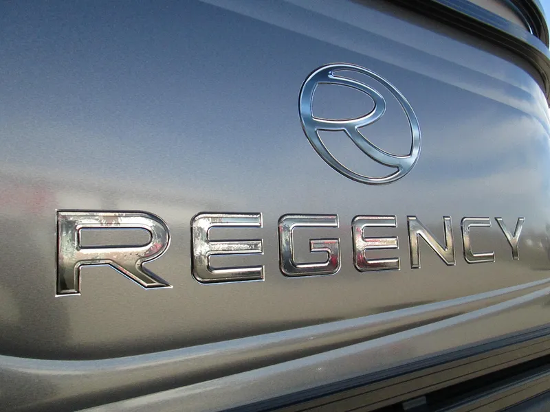 Slide: The Image of 2024 Regency 230 DL3 logo on metallic surface - 20