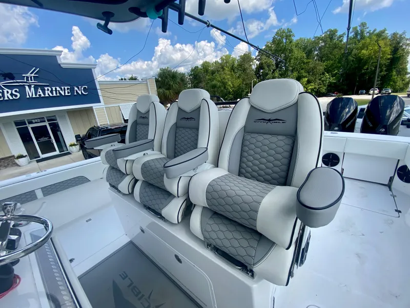 Slide: The Image of 2022 Invincible 35 Catamaran luxury seating at Rogers Marine NC. - 15