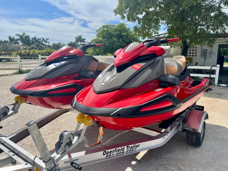 Slide: The Image of Two 2022 Yamaha WaveRunner VX Cruisers Limited on a trailer. - 3