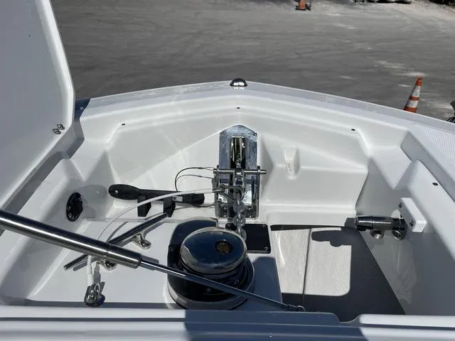 Slide: The Image of 2023 Blackfin 272CC boat anchor locker and winch system. - 23