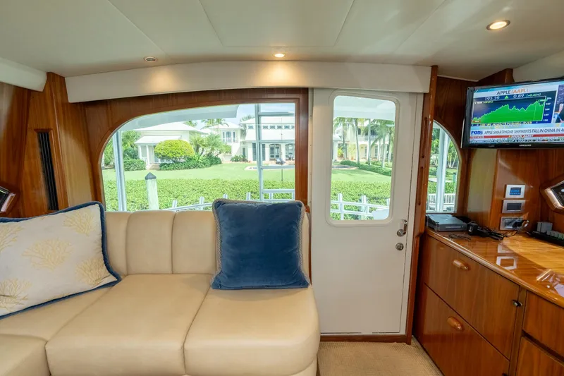 Slide: The Image of Viking 62 Enclosed Bridge Tail Dancer-Helm Seating - 28